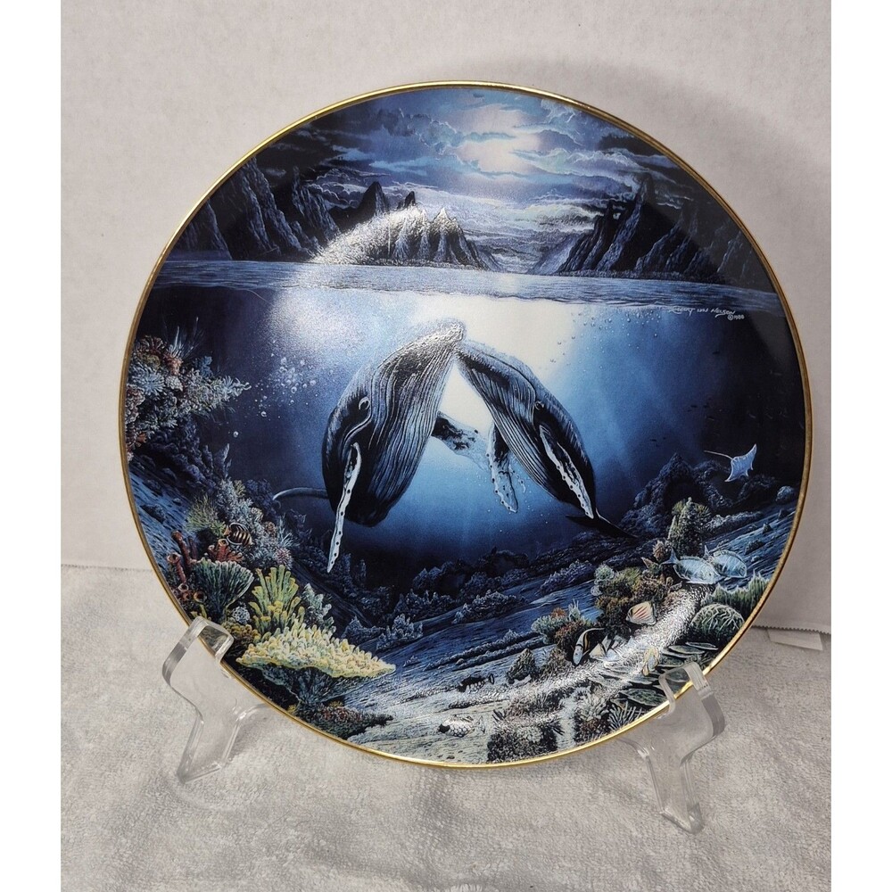 Moonlit Moment Underwater Paradise Collection Danbury Mint Collector Plate